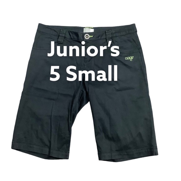 Women's Orage 5 S Small Shorts Black Bermuda Chino Khakis Stretch Skateboard - Picture 2 of 10